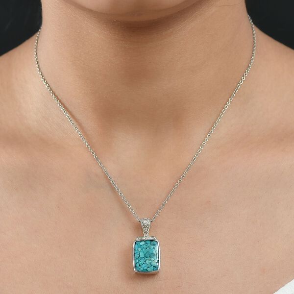 Sleeping Beauty Matrix T&uuml;rkis Schmuckset ca. 6.50 ct image number 3