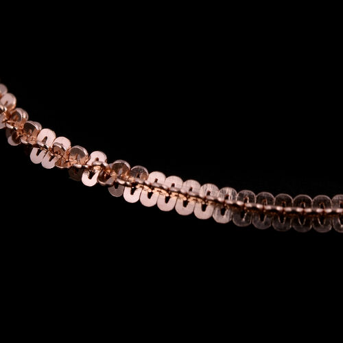 Italienische, alternierende Margarita-Kette, ca. 50 cm, 925 Silber Roségold-Überzug ca. 3,67g image number 1