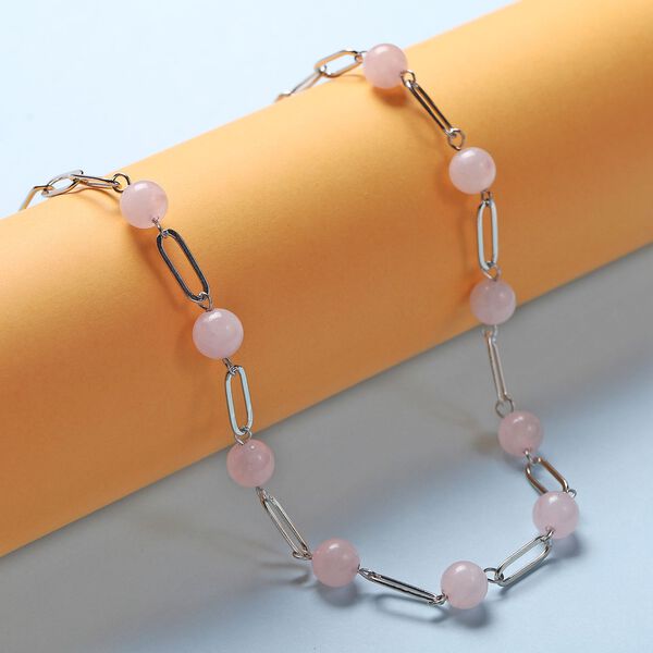 Rosenquarz-Halskette, 45 cm - 40 ct. image number 2