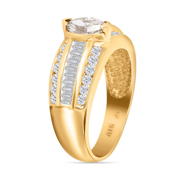 New York Kollektion- SI natürlicher, gelber und I1 GH weißer Diamant-Ring- 1,50 ct. image number 1