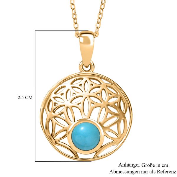 D'Joy Sleeping Beauty Türkis Anhänger mit 50cm Kette - 0,50 ct. image number 6