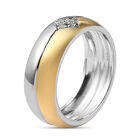 Diamant Ring 925 Silber Bicolor (Größe 16.00) ca. 0,05 ct image number 4