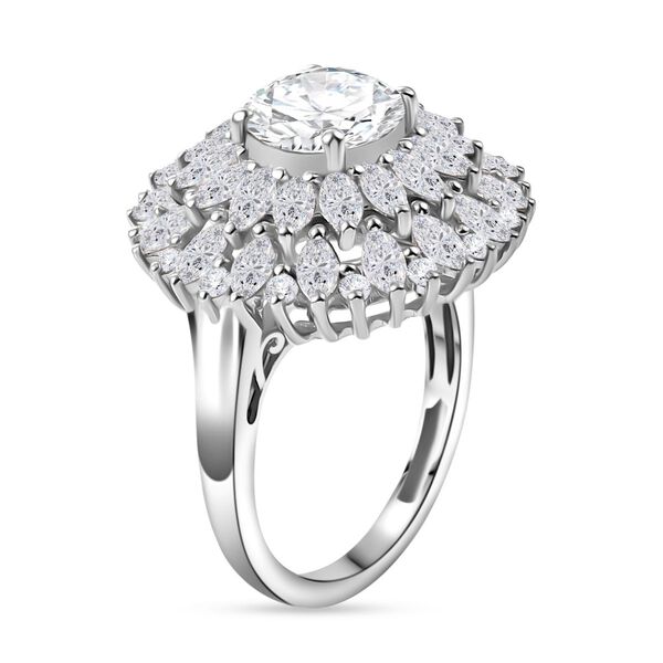 J Francis gefertigt mit SWAROVSKI- Wei&szlig;er Swarovski Zirkonia Anh&auml;nger image number 5