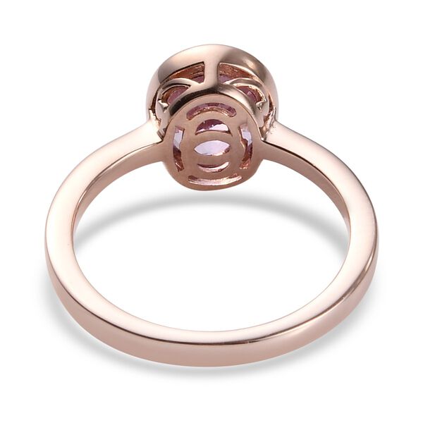 Martha Rocha Kunzite Solit&auml;r Ring 925 Silber Rosegold image number 5