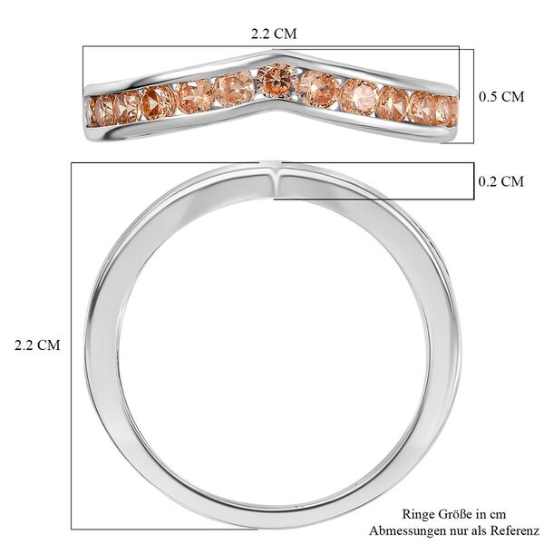 LUSTRO STELLA Champagner Zirkonia Ring image number 7