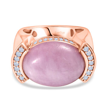 EverTrue Kunzit und Zirkon Ring - 11,77 ct.