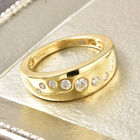 Moissanit Ring 925 Silber vergoldet  ca. 0,30 ct image number 1