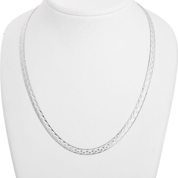 Italienische Fischgr&auml;t Flach-Kette ca. 45 cm, 925 Silber Kette ca. 11,81g image number 1