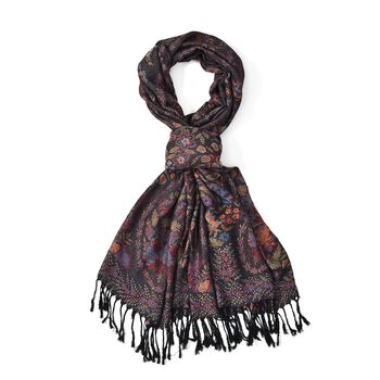 Floral scarf100% viscosesize:175cm X70cm weight: 170gcolor: red