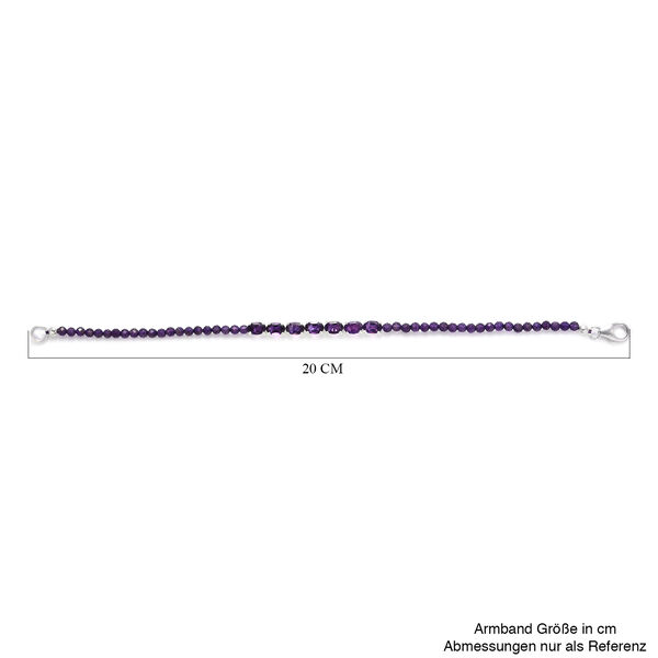 Afrikanischer Amethyst Armband 19 cm 925 Silber ca. 10,54 ct image number 5