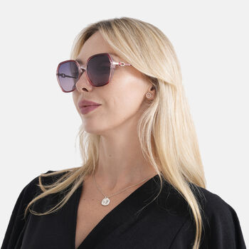 LA MAREY Sonnenbrille UV400 mit polarisierten Gl&auml;sern leichter Rahmen 14,5 x 15 cm Rosa