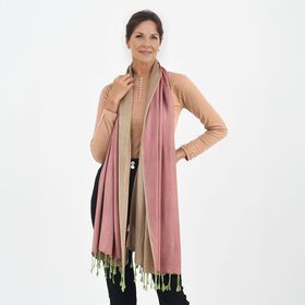 Superweicher doppelgewebter Schal, rosa