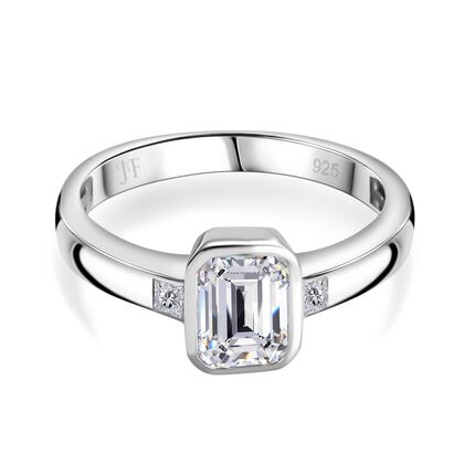 J Francis gefertigt mit SWAROVSKI Zirkonia Ring 925 Silber rhodiniert (Gr&ouml;&szlig;e 18.00) 2.05 ct