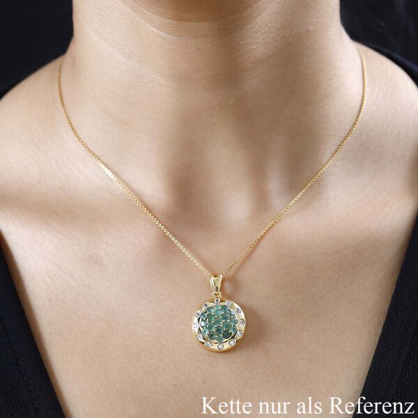 Kagem sambischer Smaragd und Zirkon-Anh&auml;nger - 2,22 ct. image number 3