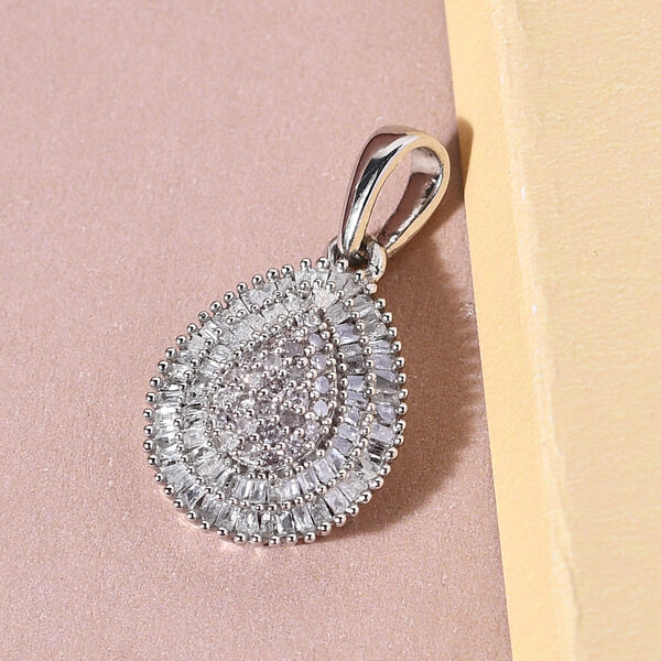 Diamant Anh&auml;nger 925 Silber platiniert ca. 0,50 ct image number 3