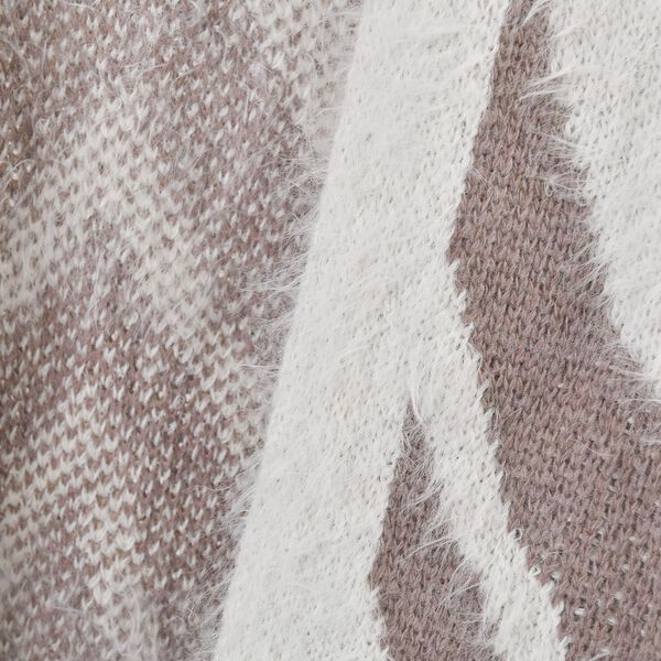 Flauschiger Cardigan mit braunen Akzenten, Einheitsgröße image number 4