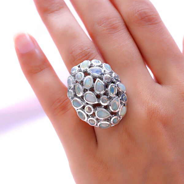 Nat&uuml;rlicher, &auml;thiopischer Welo Opal-Ring, 925 Silber platiniert  3,88 Carat ca. 3,96 ct image number 3