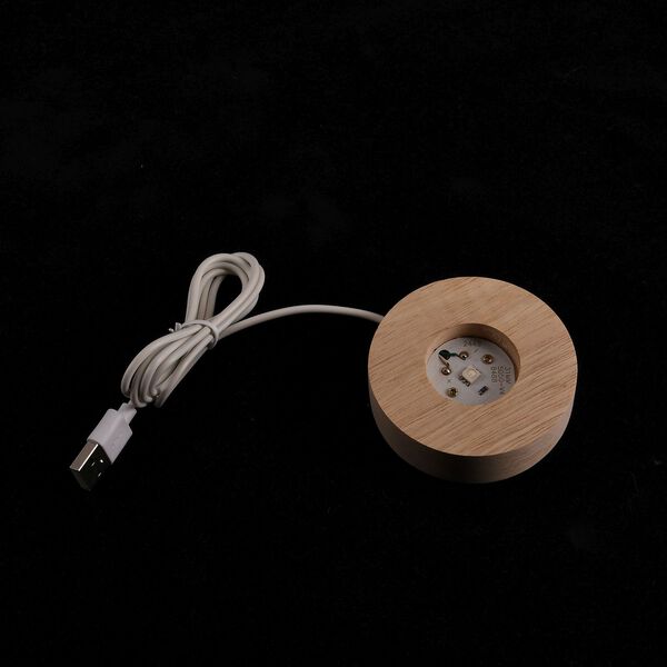 3D-Kristallglaskugel mit Engel, LED-Beleuchtung, 8cm, Farbwechsellicht image number 5