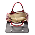 Echtes Leder Handtasche mit erweiterbarem Schulterriemen, Größe 31x11x21 cm, Rot image number 4