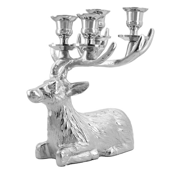Rentier Figur 4er Kerzenhalter, 23.8x17x25.4cm, silber image number 2