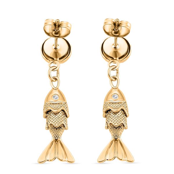 Wei&szlig;er Zirkonia Schmuckset ca. 50 cm + 5 cm Extender, Nickelfreies Messing gelb vergoldet image number 6