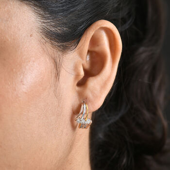 EVER TRUE Moissanit Ohrringe Nickelfreies Messing YG und RG und PE ca. 0.63 ct