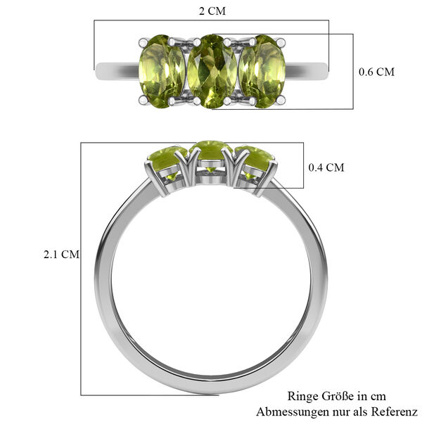 Peridot-Ring, 925 Silber  ca. 1,45 ct image number 6