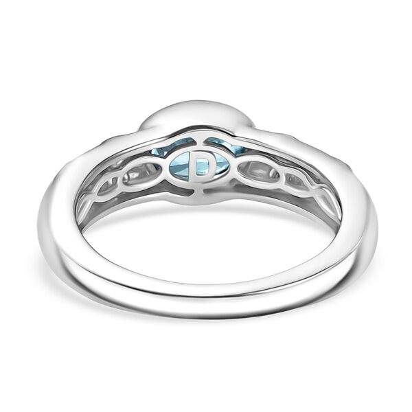 D'Joy Blauer Zirkon, Blauer Saphir Ring 925 Silber rhodiniert (Gr&ouml;&szlig;e 19.00) ca. 1,41 ct image number 6