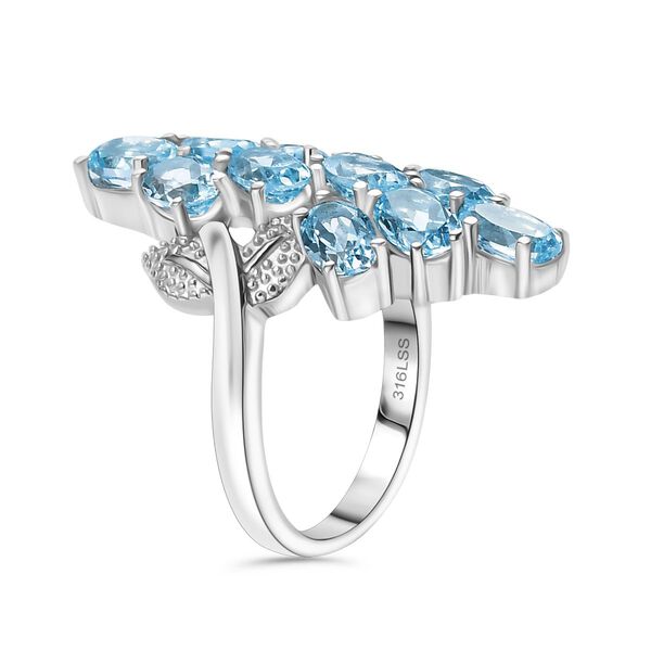 Himmelblauer Topas Ring - 6,41 ct. image number 4