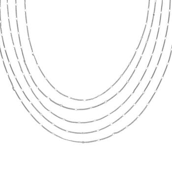 Nickelfreies Messing Halskette ca. 50 cm + 3.5 cm Extender, rhodiniert vergoldet, ca. 12,50g