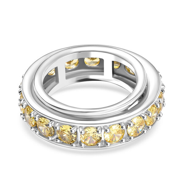Gelber Zirkonia-Spinning-Ring - 7,47 ct. image number 6