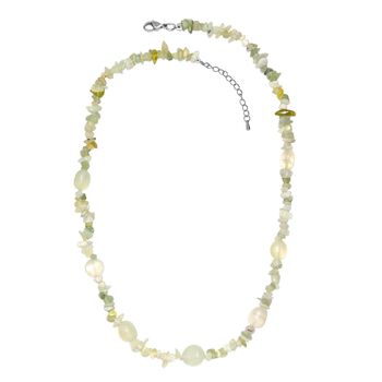 Prehnit und Serpentin Halskette, 60cm - 270 ct.