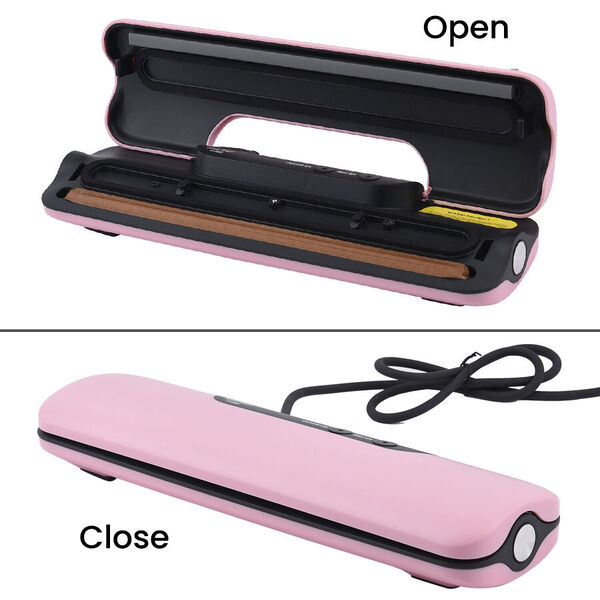 HOMESMART Vakuumverpackungsmaschine, inklusive 20 Beutel, Abmessung 37,5x18,5x8,5 cm, Rosa image number 7