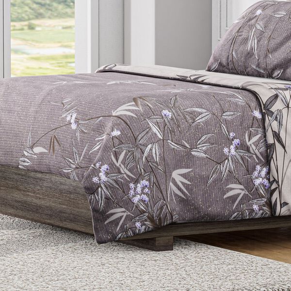 6-teiliges Set: antibakterielle, antiallergische Mikrofaser-Bettwäsche, Beige-Grau image number 2