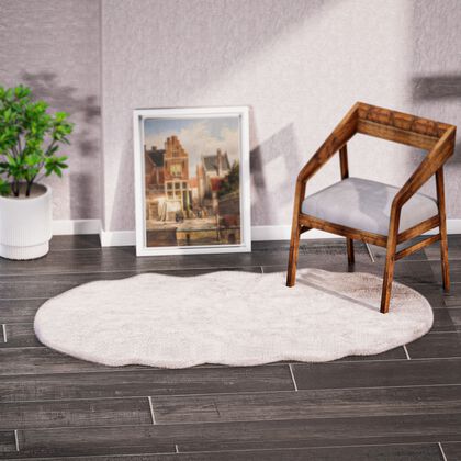 Luxury Edition: Wolkenweicher 2200 GSM Kunstfell Teppich 100x180 cm, wei&szlig; 