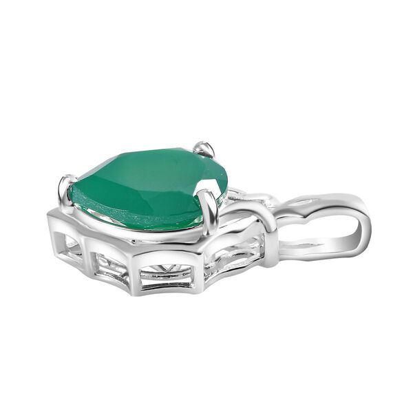 Verde Onyx Anh&auml;nger in 925 Silber - 4,02 ct. image number 4