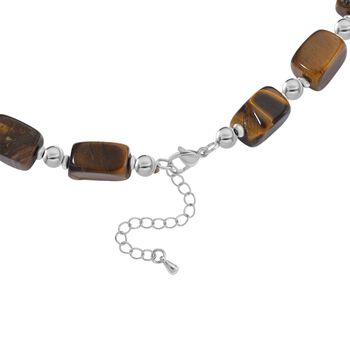 Tigerauge Halskette, ca. 45cm mit 5cm extender, ca. 300.00 ct