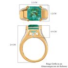 Smaragd Triplett Quarz und Zirkon Ring -  6,04 ct. image number 6