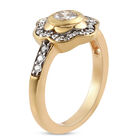 88 Facetten Moissanit Ring 925 Silber vergoldet  ca. 0,71 ct image number 4