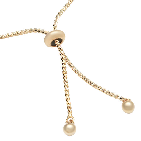 Wei&szlig;er Zirkonia Bolo Armband ca. 15.25 cm goldfarben ca. 0,20 ct image number 5