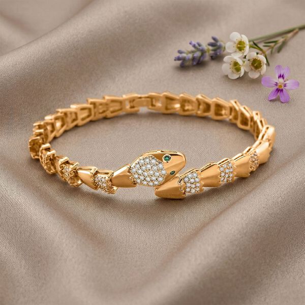 Wei&szlig;er Zirkonia Armband ca. 19 cm Nickelfreies Messing 2.00 ct image number 1