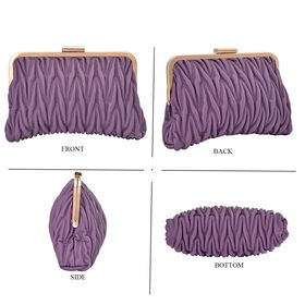 Clutch mit Metallschulterriemen in Stepp-Optik, Nude