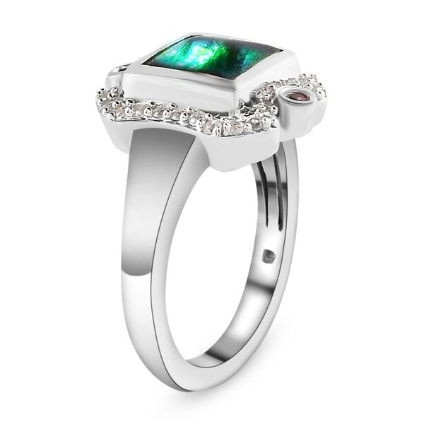 Ammolit, Zirkon und Rhodolith Granat Ring - 1,90 ct. image number 5