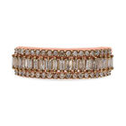 Natürlicher Champagner Diamant Ring, 925 Silber Roségold Vermeil (Größe 16.00) ca. 0.50 ct