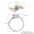 LUSTRO STELLA Hergestellt mit Feinster ZIRKONIA Ring 925 Silber Bicolor image number 6