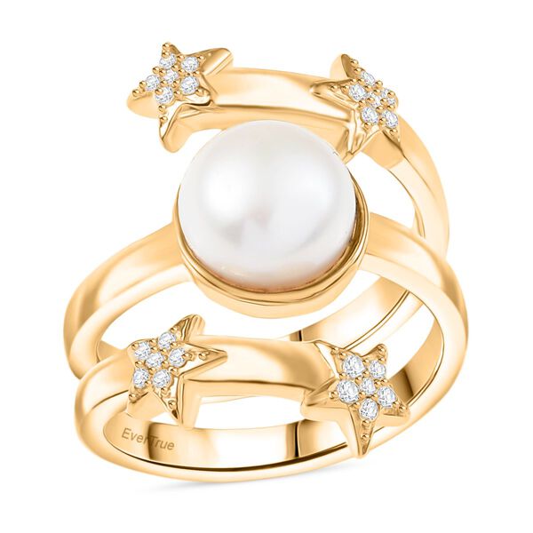 EverTrue S&uuml;&szlig;wasserperle und Zirkon Ring image number 4