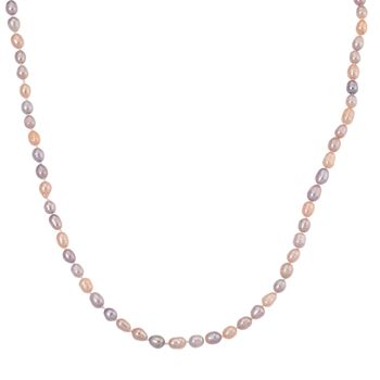 D'Joy AA Mehrfarbige S&uuml;&szlig;wasser Perle (6-7 mm) Schmuckset 925 Silber rhodiniert