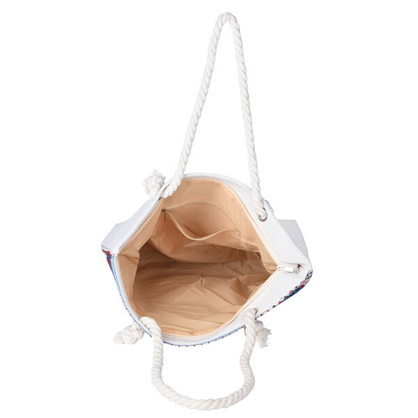 Gewebter Jute Handtasche mit Weihnachtsmotiv, Gr&ouml;&szlig;e 42x34x9x37 cm, Eisenbahn image number 6