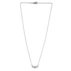 LUSTRO STELLA Hergestellt mit Feinster ZIRKONIA Halskette ca. 45 cm lange 925 Silber platiniert