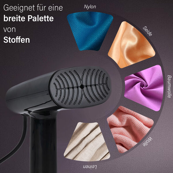 Homesmart - Tragbarer Dampfbügeleisen, schwarz image number 5